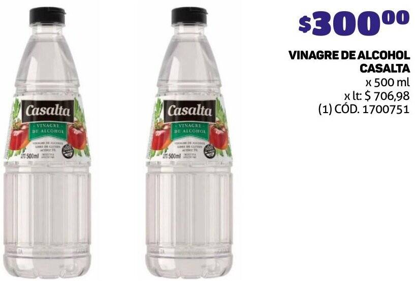 VINAGRE DE ALCOHOL CASALTA x 500ml oferta en Makro