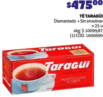 Makro TÉ TARAGÜI x 25u oferta