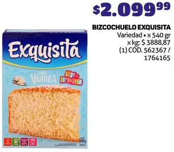 Makro BIZCOCHUELO EXQUISITA Variedad x 540gr oferta