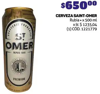 Makro CERVEZA SAINT-OMER Rubia x 500ml oferta