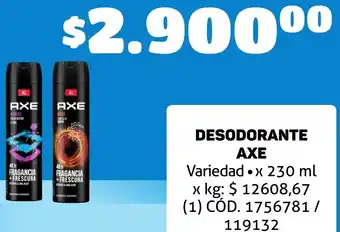 Makro DESODORANTE AXE Variedad x 230ml oferta