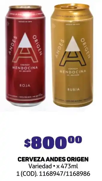 Makro CERVEZA ANDES ORIGEN Variedad x 473ml oferta