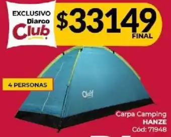 Diarco Carpa Camping HANZE 4 PERSONAS oferta