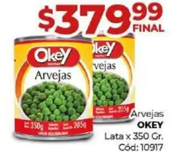 Diarco Arvejas OKEY Lata x 350gr oferta