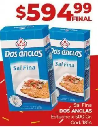 Diarco Sal Fina DOS ANCLAS Estuche x 500gr oferta