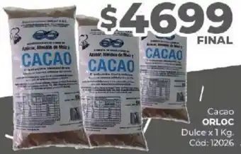 Diarco Cacao ORLOC Dulce x 1kg oferta