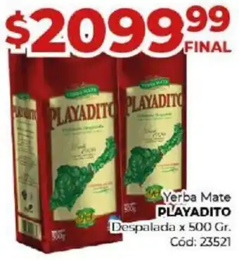 Diarco Yerba Mate PLAYADITO Despalada x 500gr oferta