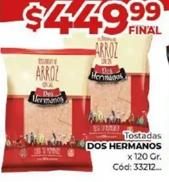 Diarco Tostadas DOS HERMANOS x 120gr oferta