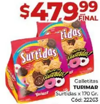 Diarco Galletitas TURIMAR Surtidas x 170gr oferta