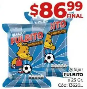 Diarco Alfajor FULBITO x 25gr oferta