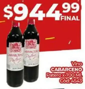 Diarco Vino CABARCENO Patero x 700ml oferta