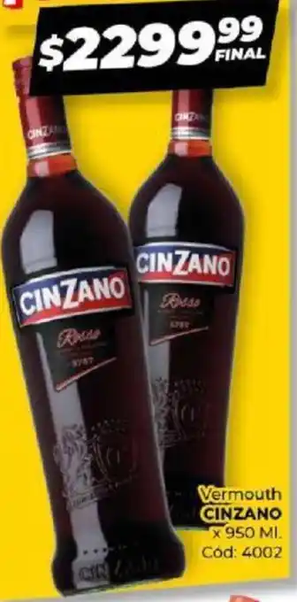 Diarco Vermouth CINZANO x 950ml oferta