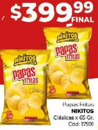 Diarco Papas Fritas NIKITOS Clásicas x 65gr oferta