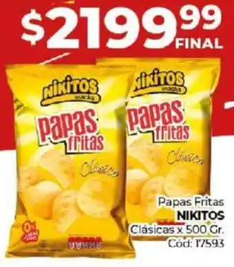 Diarco Papas Fritas NIKITOS Clásicas x 500gr oferta