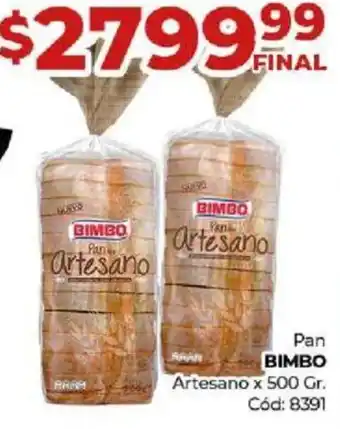 Diarco Pan BIMBO Artesano x 500gr oferta
