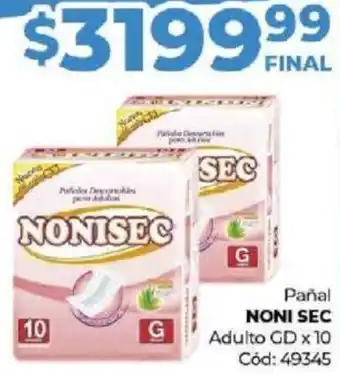 Diarco Pañal NONI SEC Adulto GD x 10 oferta