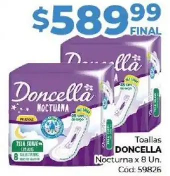 Diarco Toallas DONCELLA Nocturna x 8Un oferta