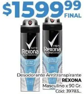 Diarco Desodorante Antitranspirante REXONA Masculino x 90gr oferta