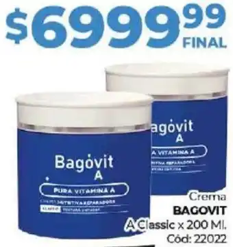 Diarco Crema BAGOVIT A Classic x 200ml oferta