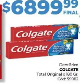 Diarco Dentífrico COLGATE Total Original x 180gr oferta