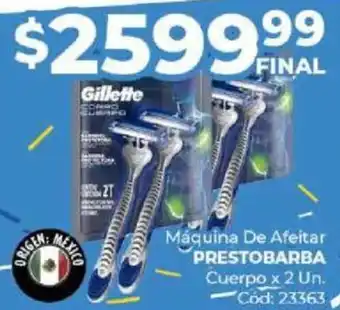 Diarco Máquina De Afeitar PRESTOBARBA Cuerpo x 2 Un oferta