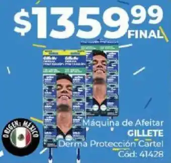 Diarco Máquina de Afeitar GILLETE Derma Protección Cartel oferta