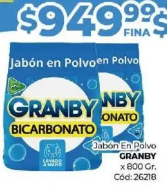 Diarco Jabón En Polvo GRANBY x 800gr oferta