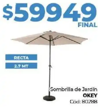 Diarco Sombrilla de Jardín OKEY 2,7mt oferta