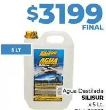 Diarco Agua Destilada SILISUR x 5lt oferta