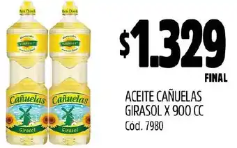Supermercados Yaguar ACEITE CAÑUELAS GIRASOL X 900cc oferta