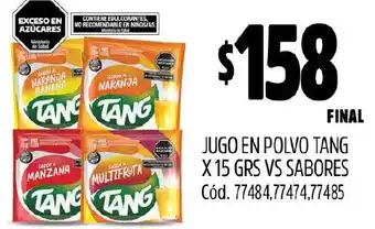 Supermercados Yaguar JUGO EN POLVO TANG X 15 GRS VS SABORES oferta