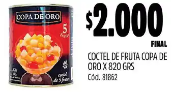 Supermercados Yaguar COCTEL DE FRUTA COPA DE ORO X 820GR oferta