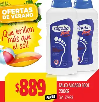 Supermercados Yaguar TALCO ALGABO FOOT 200GR oferta