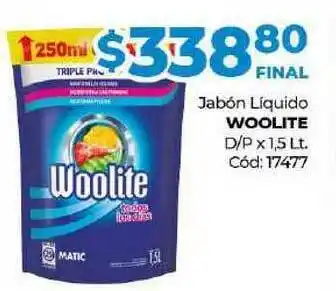 Diarco Jabón Líquido Woolite D-P x 1,5lt oferta