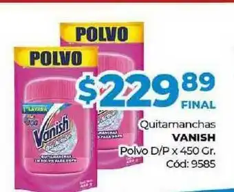 Diarco Quitamanchas Vanish Polvo D-P x 450gr oferta