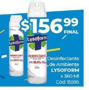 Diarco Desinfectante De Ambiente Lysoform x 360ml oferta