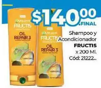 Diarco Fructis Shampoo Y Acondicionador x 200ml oferta