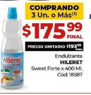 Diarco Endulzante Hileret Sweet Forte x 400ml oferta