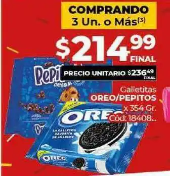 Diarco Galletitas Oreo-Pepitos x 354gr oferta