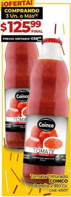 Diarco Tomate Triturado Coinco Botella x 910gr oferta