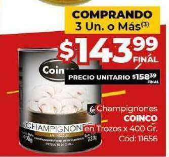 Diarco Champignones Coinco En Trozos x 400gr oferta