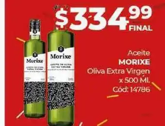 Diarco Aceite Morixe Oliva Extra Virgen x 500ml oferta