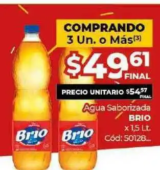 Diarco Agua Saborizada Brio x 1,5lt oferta