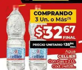 Diarco Agua Cellier Con Gas x 2lt oferta