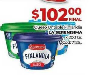 Diarco Queso Untable Finlandia La Serenisima x 200gr oferta