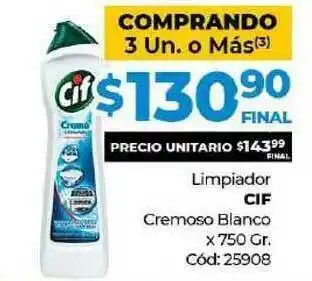 Diarco Limpiador Cif Cremoso Blanco x 750gr oferta
