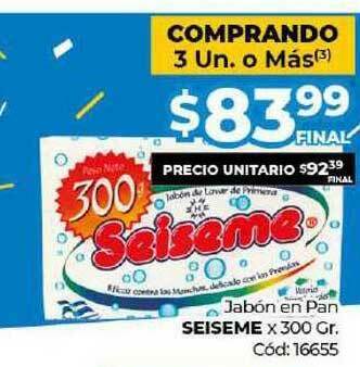 Diarco Jabón En Pan Seiseme x 300gr oferta