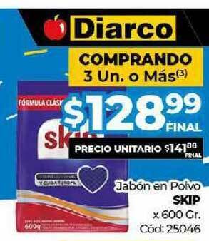 Diarco Jabón En Polvo Skip x 600gr oferta