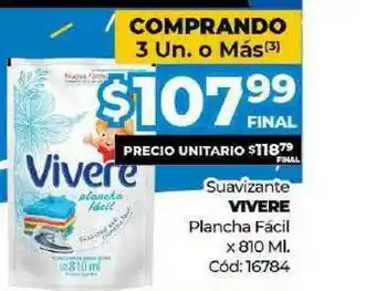 Diarco Suavizante Vivere Plancha Fácil x 810ml oferta