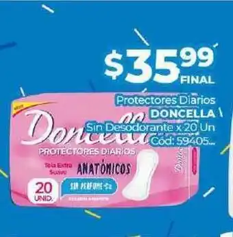 Diarco Protectores Diarios Doncella Sin Desodorante x 20un oferta